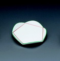 緑彩五ツ山皿